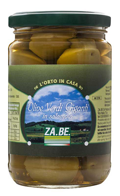 verbanogel - Olive verdi giganti in salamoia